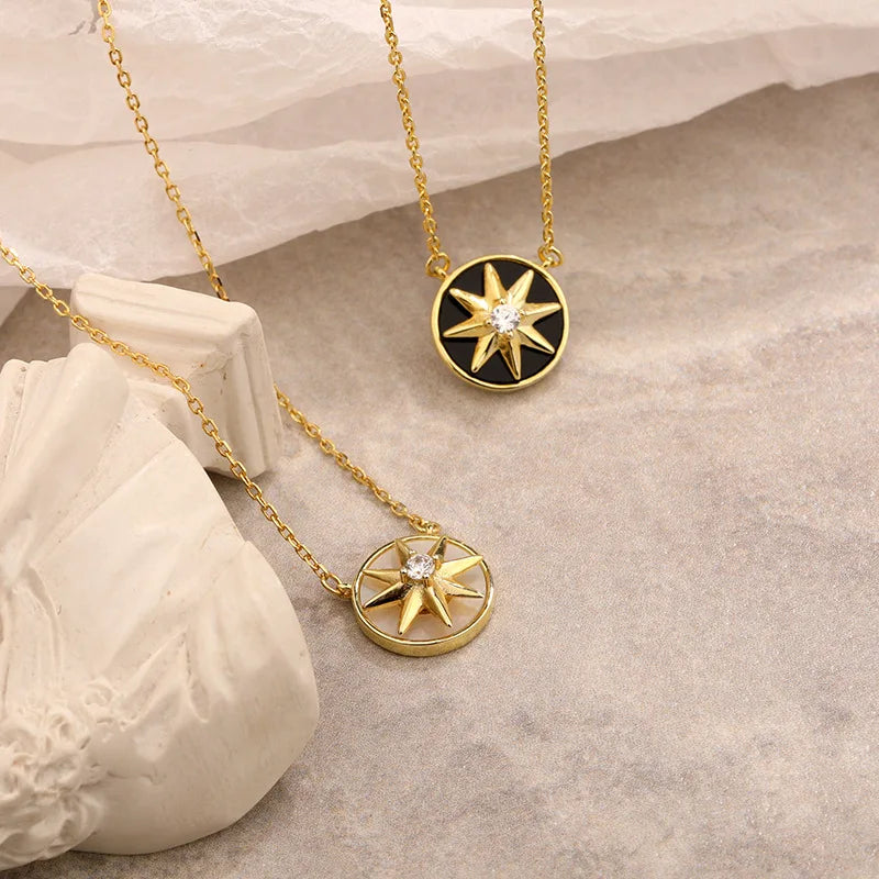 Dainty Vintage Compass Necklace