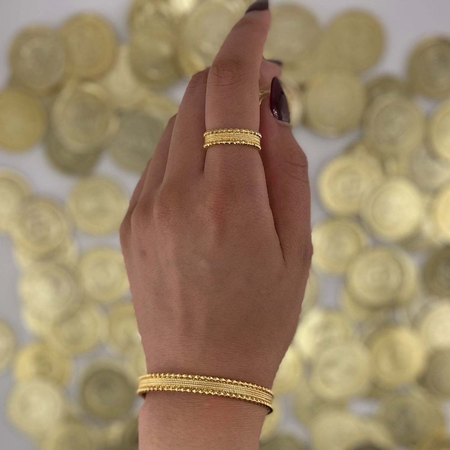 Yasmin - Cuff and Ring Set