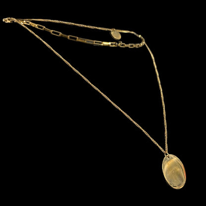 Miad - Gold Coin Pendant Pre-layered Necklace