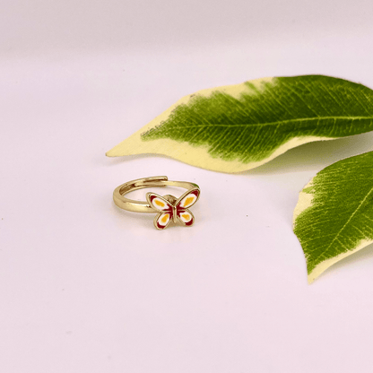 Abstract Butterfly Ring