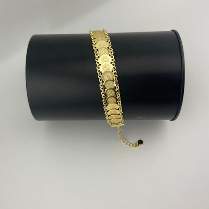 Layan - Single Layered Gold Coin Bracelet
