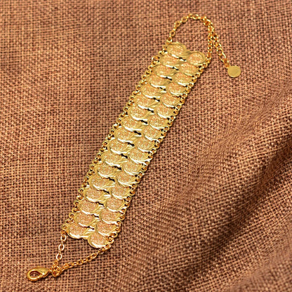 Iman - Double Layered Gold Coin Bracelet