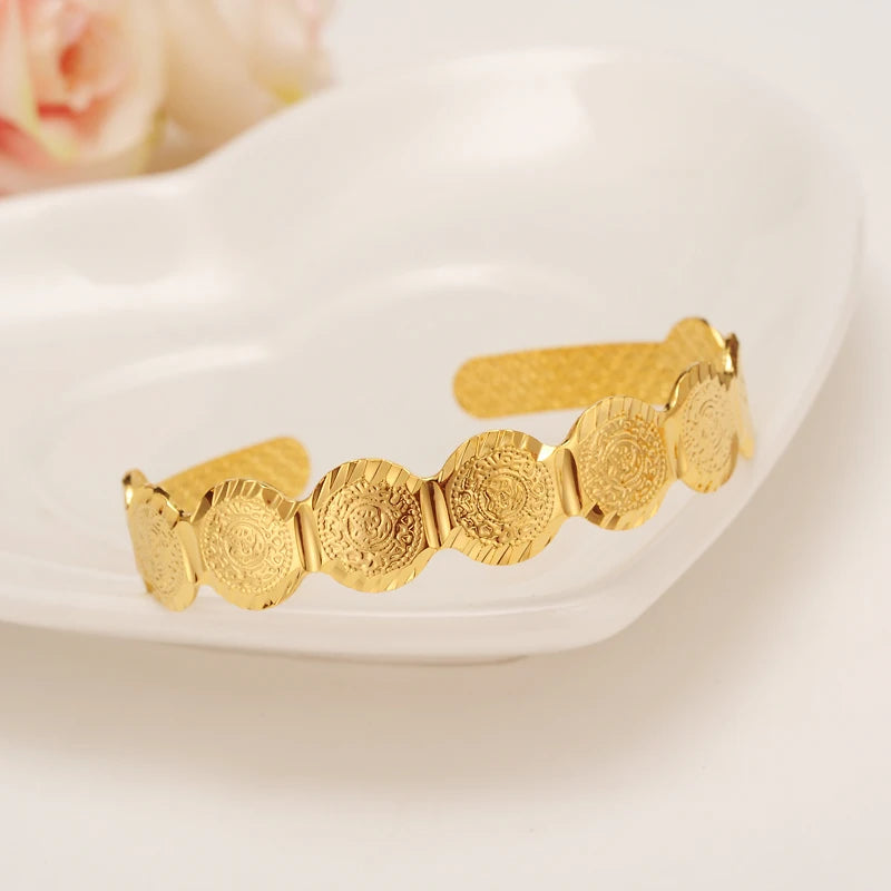 Sara - Coin Cuff Bangle