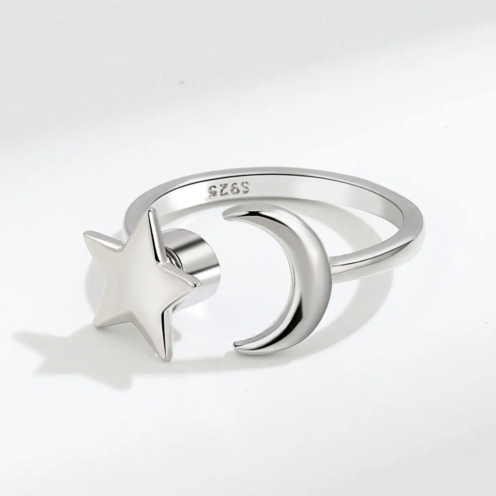 Crescent Star Ring