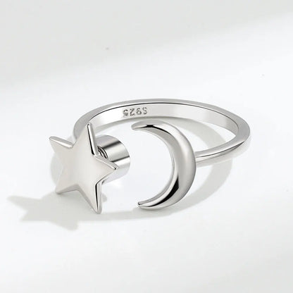 Crescent Star Ring