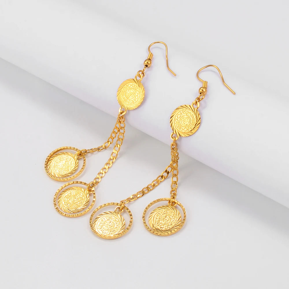 Hawa - Dangle Coin Earrings