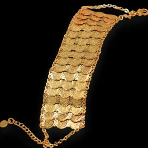Shahenaz - Triple Layered Gold Coin Bracelet