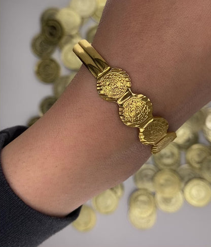 Sara - Coin Cuff Bangle