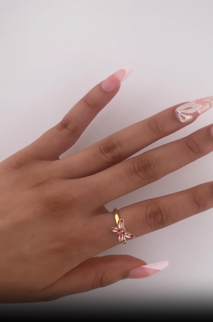 Abstract Butterfly Ring
