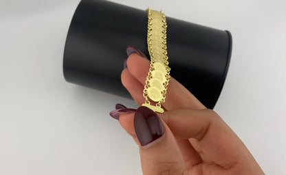 Layan - Single Layered Gold Coin Bracelet