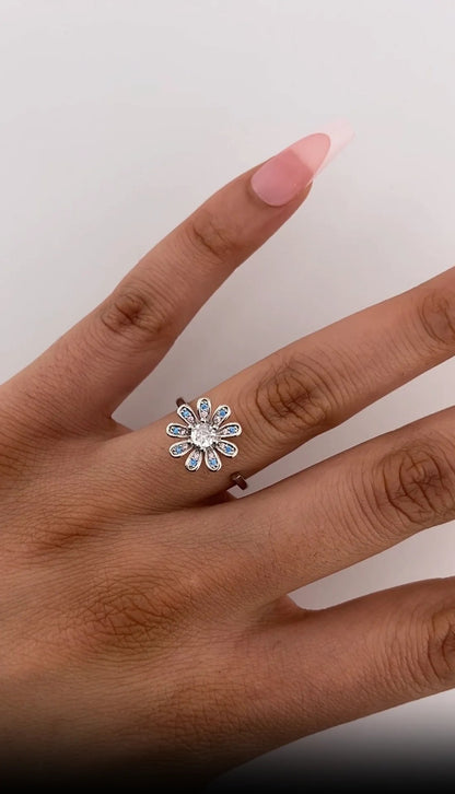 Tricolor Flower Ring