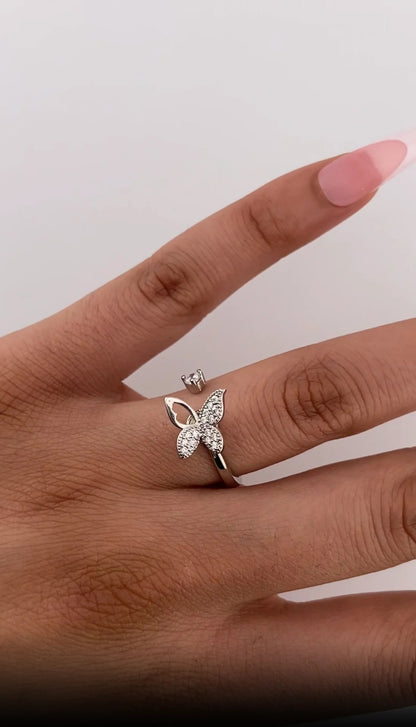 Sparkling Butterfly Ring