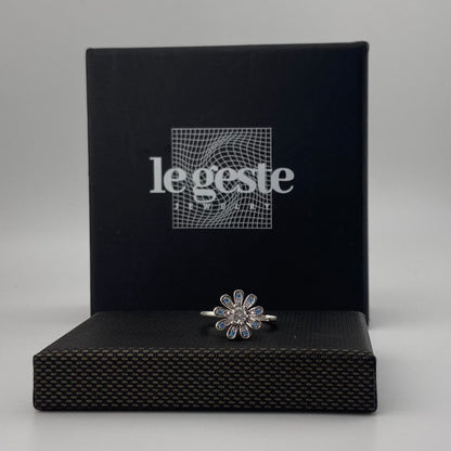 Tricolor Flower Ring