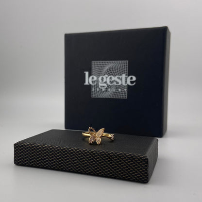 Sparkling Butterfly Ring