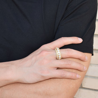 Spin It Up: Unisex Chunky Iced Out Ring
